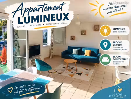 appartement 3 pièces 58 m2 entièrement meublé lumineux – balcon & piscine – saint-martin-l