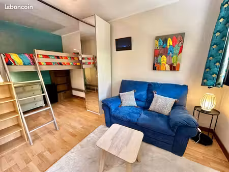 charmant studio cosy de 26 m² - rénové avec goût  vue montagne - location saison d'hiver