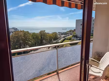 le havre jardins suspendus - appartement vue mer de 134 m2 4 chambres  piscine  garage  pa