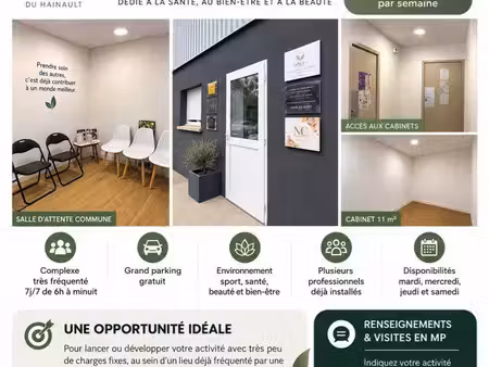 cabinet esthétique  bien être  paramédical  à louer