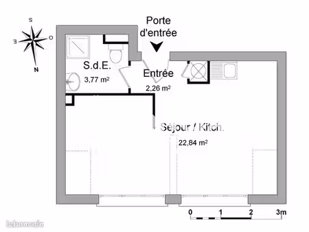 appartement 28.87m² à louer 509 - florange 57190