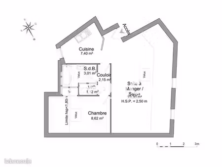 appartement 2 pièces 45.6m² à louer 485 - rethel 08300