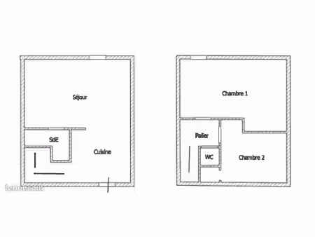 clery st andré  loue apprt 2 chambres duplex  53 m²