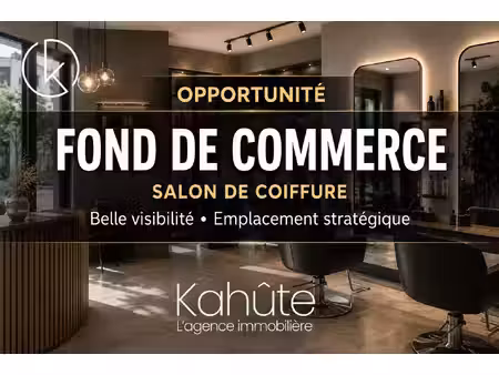 fond de commerce à céder - salon de coiffure - local commercial 100 m² + 2 places de stati