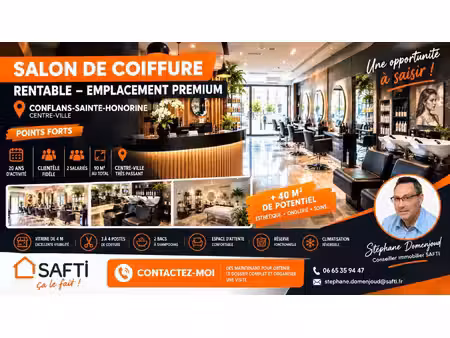 salon de coiffure rentable – emplacement premium