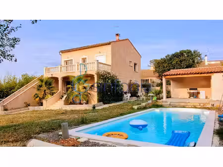 st-christol les ales : villa 203 m2 6 chambres + piscine