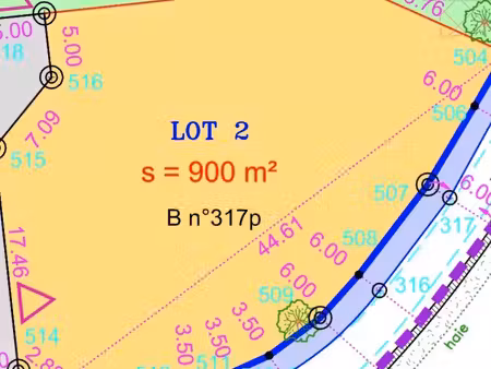 terrain constructible 900m2