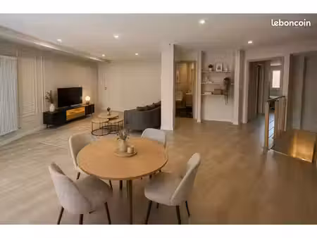 t5 meublé 127 m² - 4 chambres - garage accès direct - 2 parkings - terrasse