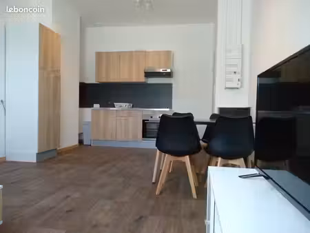 t3 meublé spacieux et lumineux avec cuisine bien équipée ouverte sur salle a manger et sal