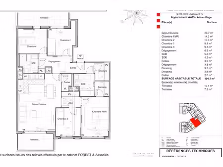 location appartement 5 pièces 104 m² à sucy-en-brie (94370)  1 858 €