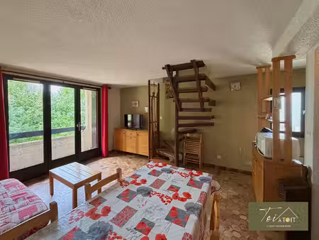 saint-léger-les-mélèzes - t2 duplex 40 m² au pied des pistes avec 2 balcons