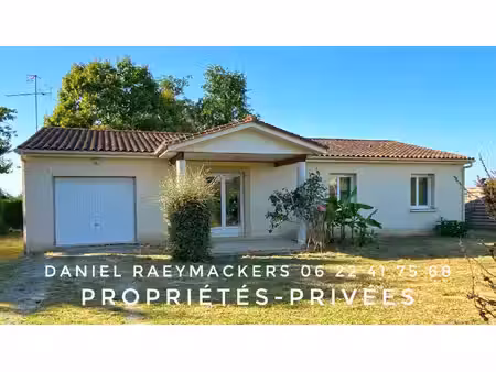 exclusivité plain-pied 97 m²  3 chambres  garage et terrain clos de plus de 1 000 m² à 5 m