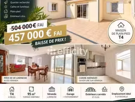 vente maison viager à la rochelle (17000) : à vendre viager / 95m² la rochelle