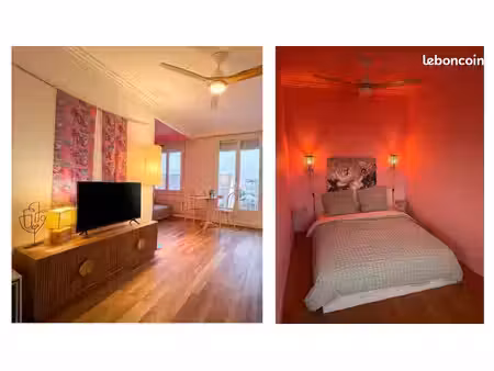 t1 bis meublé 34 m² rénové – dressing  chauffage inclus et balcon– st jean des vignes