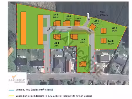 vente terrain condé-sur-l'escaut 59163 - 186000 € - surface privée