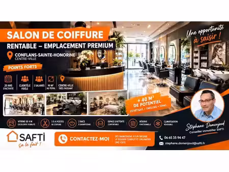 vente locaux professionnels 3 pièces 75 m² à conflans-sainte-honorine (78700)  139 000 €