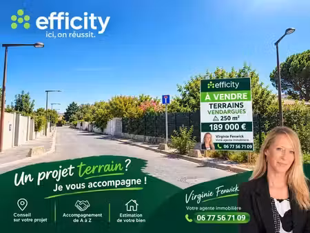 vente terrain 250 m² à vendargues (34740)  189 000 €