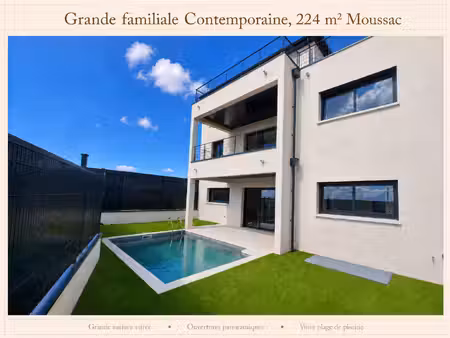 grande contemporaine + piscine - moussac - achevée fin 2025