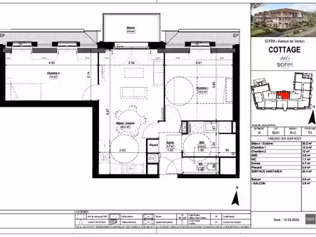 location appartement 3 pièces 58 m² à berck (62600)  661 €