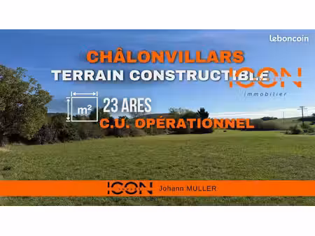 terrain 2300 m² châlonvillars