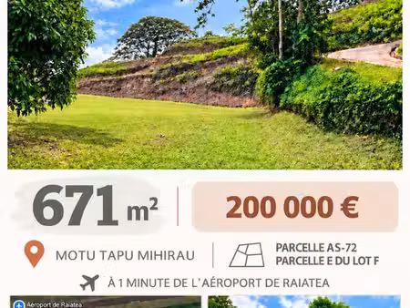 terrain à vendre 671m2 (polynésie-française / raiatea - uturoa)