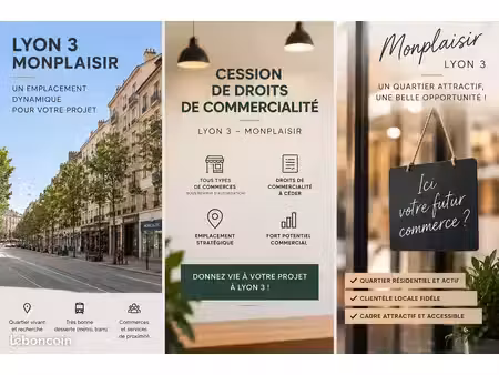 droit de commercialité à céder – 49 m² pour compensation air bnb lyon 3