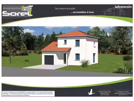 maison 89.36 m² avec terrain à saint-jean-de-niost (01)