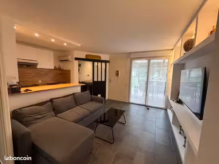 t1 bis meublé 32 m² – biscarrosse bourg – terrasse 17 m² + parking