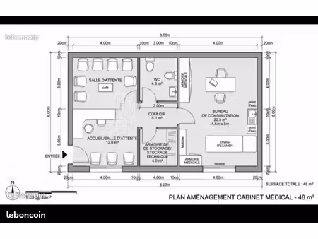 location locale commercial / bureau / cabinet