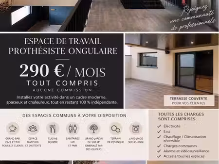 espace de travail prothésiste ongulaire – 290 tout compris