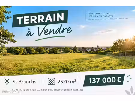 terrain 2 750 m² saint branchs