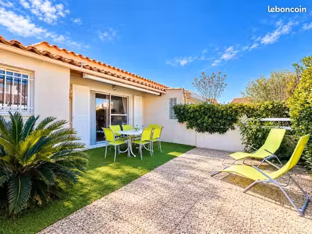cap d’agde – richelieu – villa t3 rénovée avec 45 m² de terrasses  piscine & parking