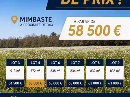 terrain 836 m² dax