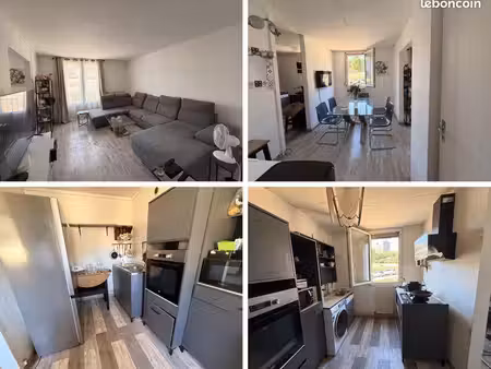 firminy – beau t4 de 65 m² 65000 • vue dégagée sans vis-à-vis • 2 chambres • cave & parkin