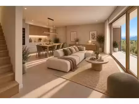 t4 duplex – 3 chambres – grande pièce de vie – balcon à poisy  sur les haute