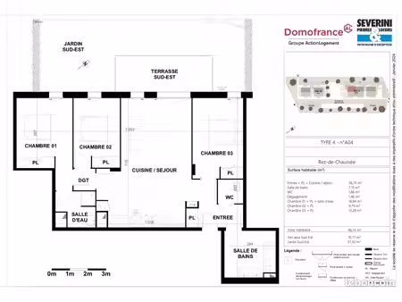 appartement 4 pièces 86 m²