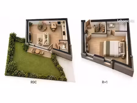 t2 en souplex de 39 35 m² en plateau avec 23 m² de jardin à poisy