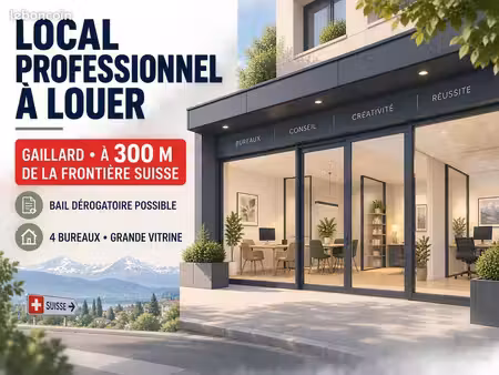 local professionnel à gaillard – bail dérogatoire – à 300 m de la frontière suisse