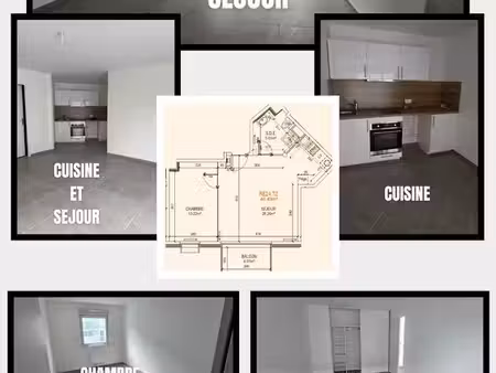 t2 neuf à louer 46m² proche chu et fac pont de metz 80480