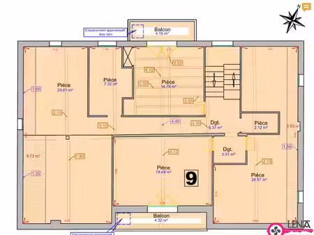 130 m2 à imaginer selon vos envies - deux balcons et parking