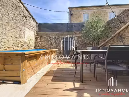 maison de village 4 pièces  avec garage  piscine  mezzanine  bu