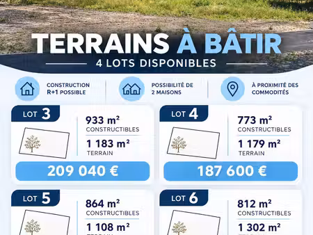à vendre – terrains d'exception proches de la mer