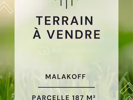 terrain de 187 m² à malakoff