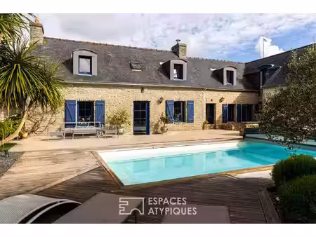 longère rénovée avec piscine