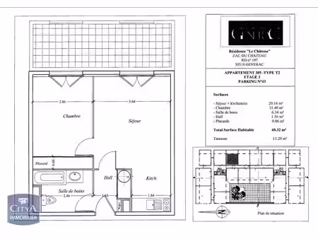 appartement à louer 2 pièces 41.93 m² - générac (30) - 677€