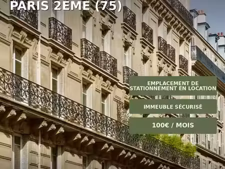 location parking à paris 3ème (75003)  100 €