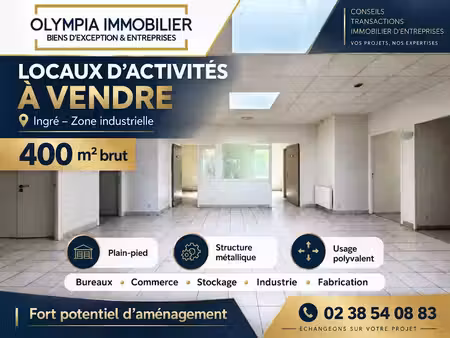 vente locaux professionnels 0 pièces 375 m² à saint-jean-de-la-ruelle (45140)  380 000 €