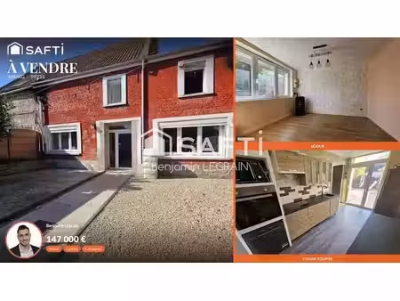 vente maison 7 pièces 106 m² à maing (59233)  147 000 €