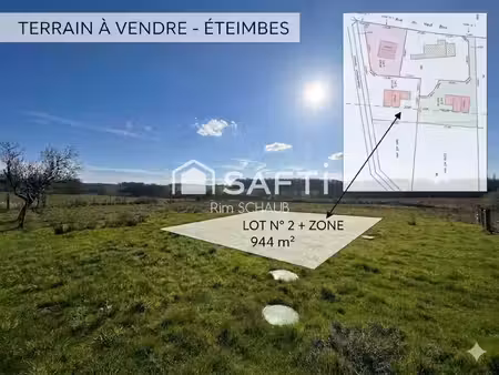 opportunité rare à eteimbes (68210)  grand terrain de 1 958 m²