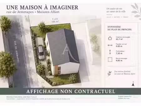 vente terrain 186 m² à maisons-alfort (94700)  399 000 €